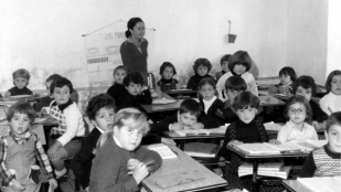 Un colegio de niños en 1970
