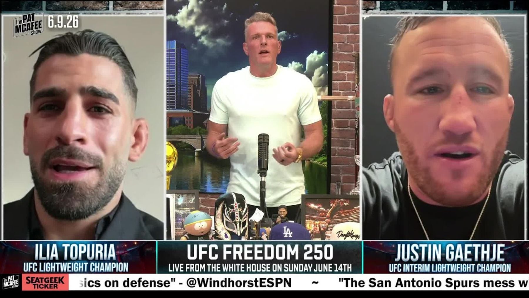 Topuria amenaza a Gaethje en un programa televisiv