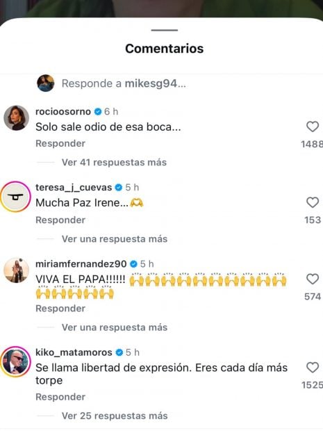 Los famosos critican a Irene Montero. (Foto: Redes Sociales)
