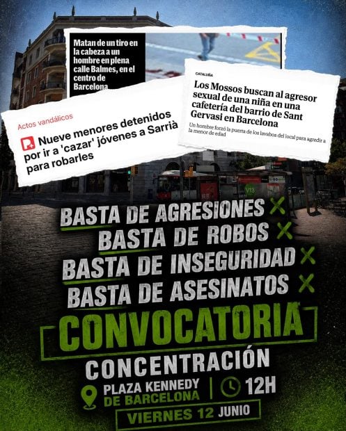 Vox manifestaci&oacute;n Barcelona, Ignacio Garriga. 