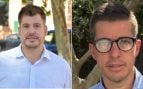 El nº 2 del PSOE de Alcorcón, Miguel Ángel González (izquierda) y su hermano, rostro visible de ReActivaPSOE, Roberto González (derecha)