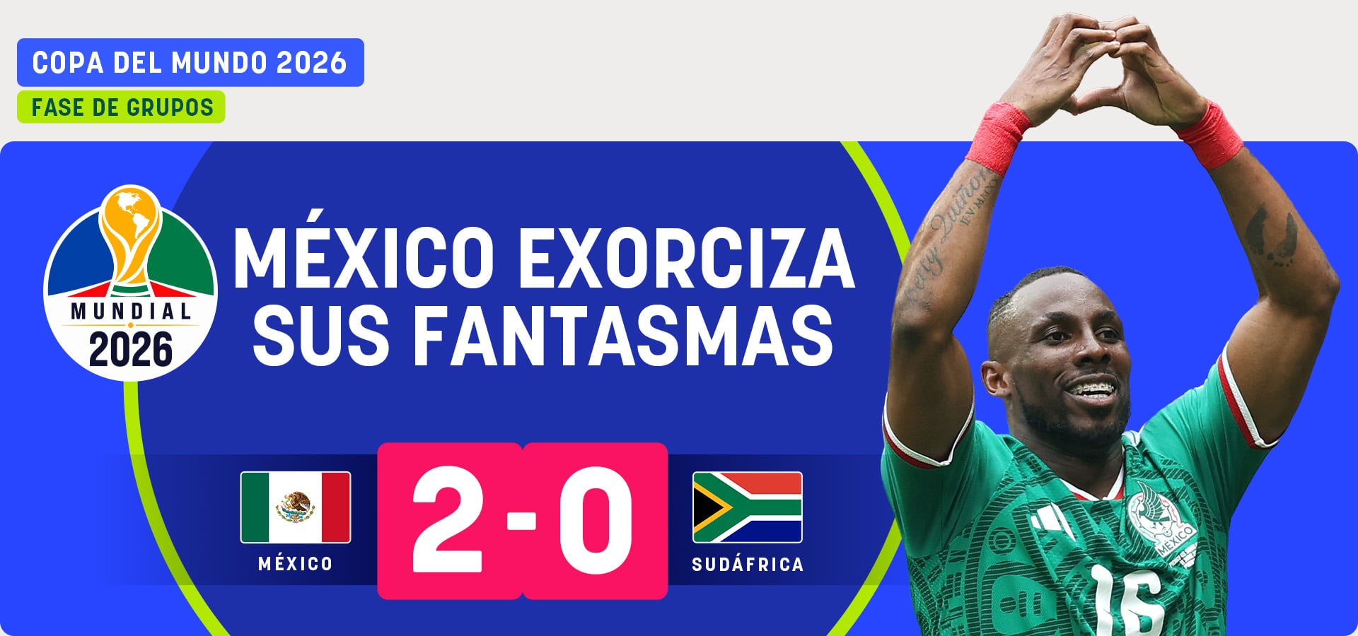 México exorciza sus fantasmas mundialistas contra Sudáfrica