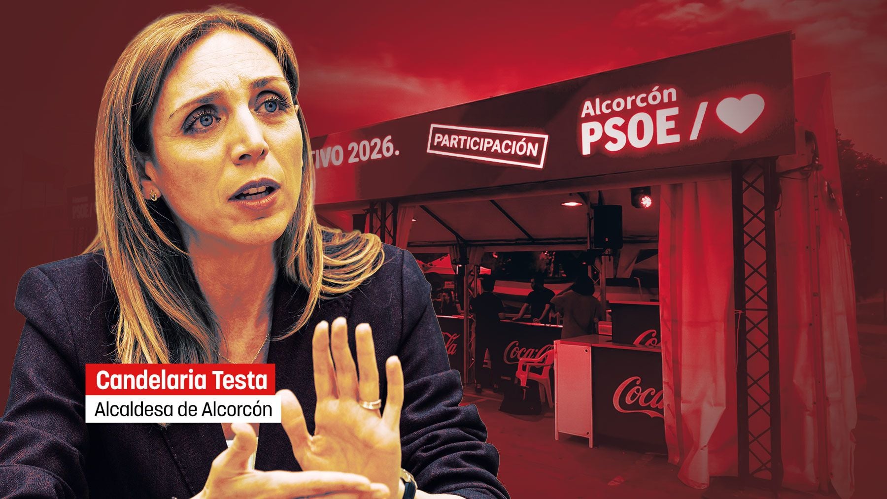 Alcorcón paga con fondos públicos las casetas del PSOE y Más Madrid en las fiestas mientras recorta las de los vecinos