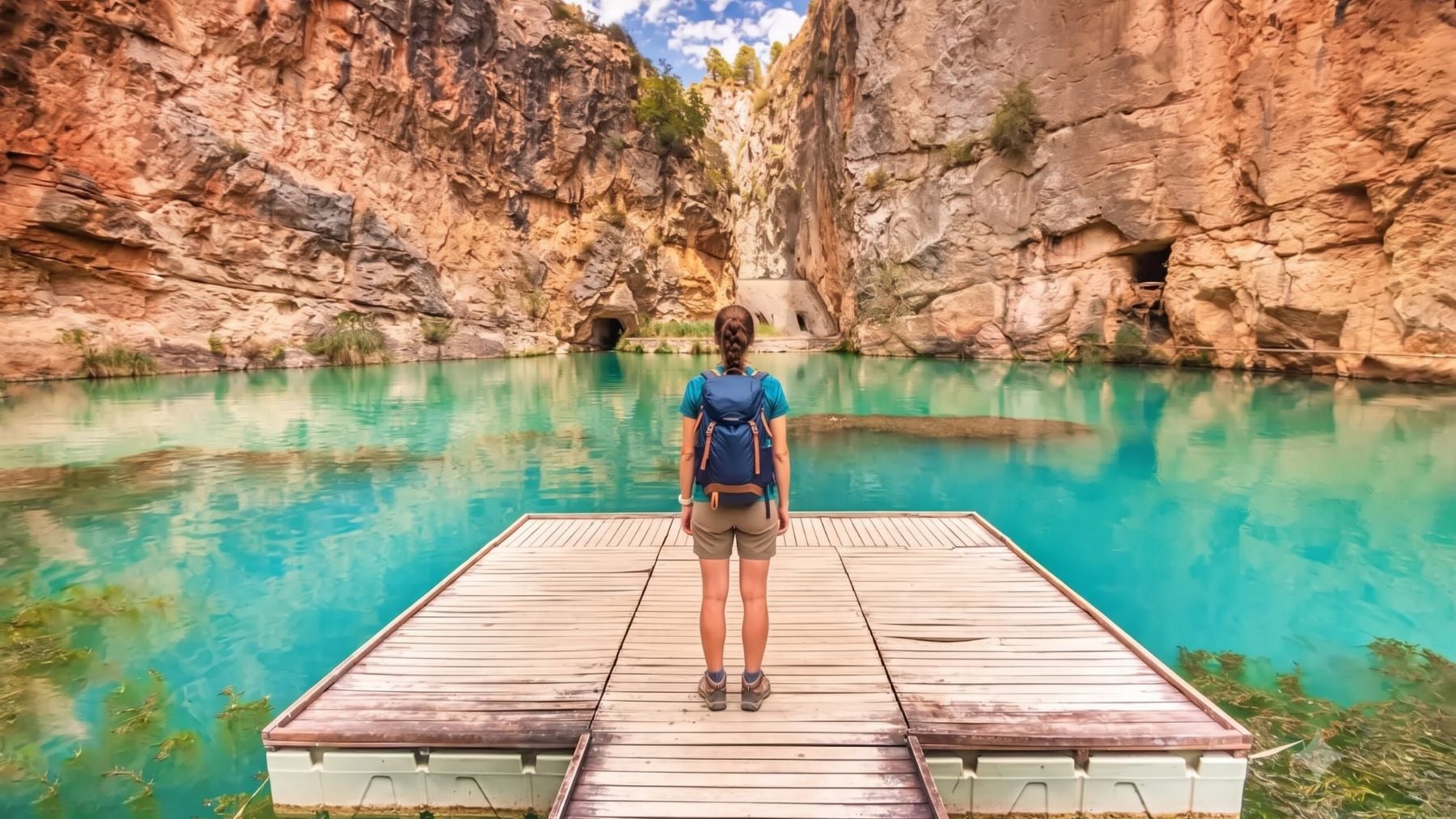Parece Maldivas pero esta piscina natural de aguas