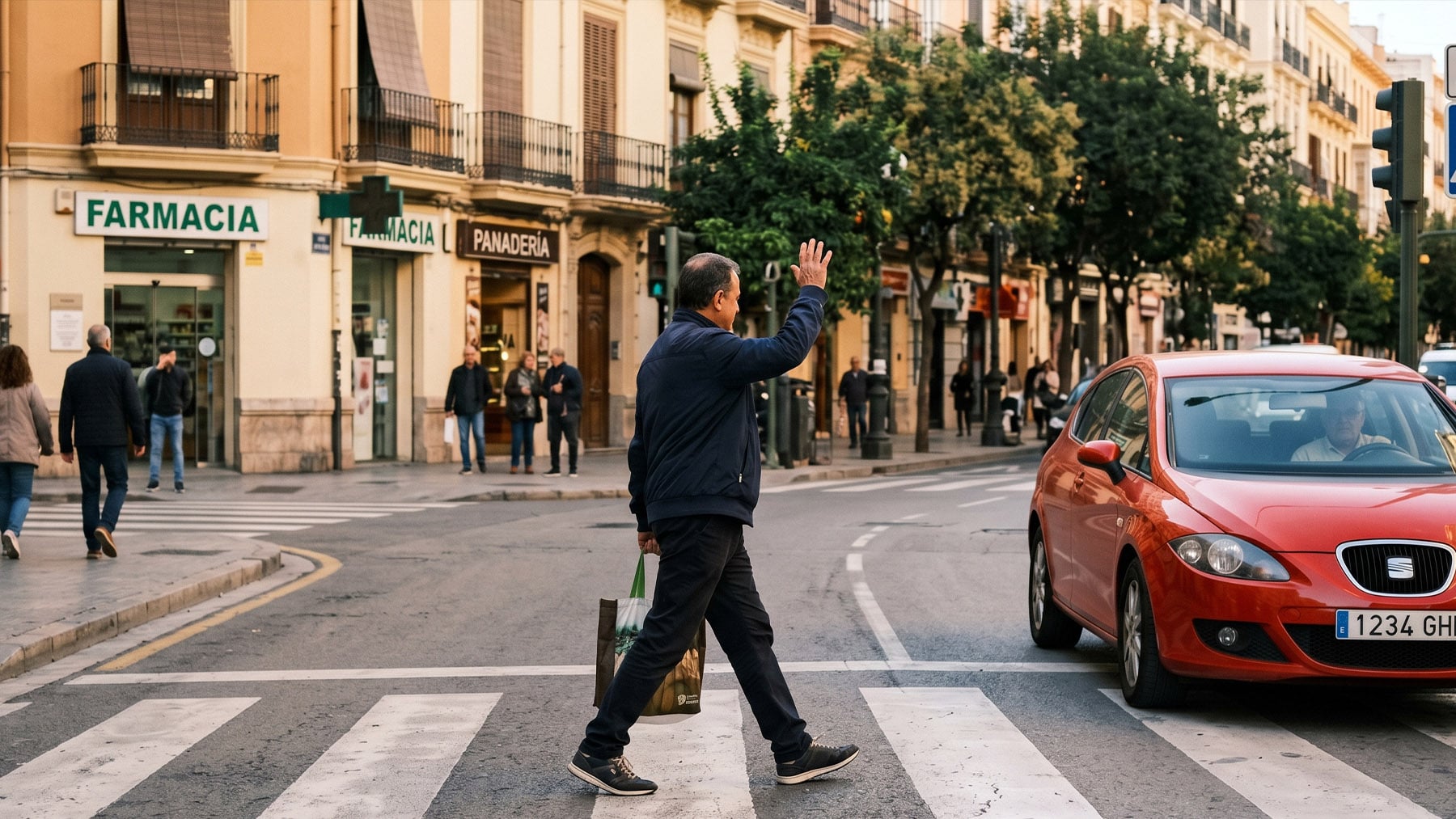 La psicología dice que las personas que agradecen que un coche les ceda el paso no lo hacen por amabilidad: reflejan un menor estrés que el resto