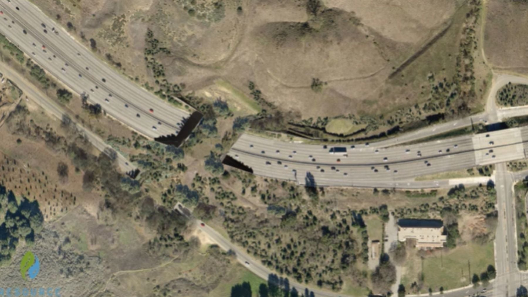 EEUU no se anda con chiquitas: construye el puente para animales más grande del mundo atravesando una autopista de 8 carriles