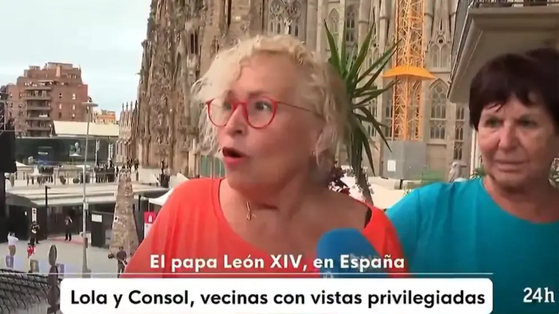Una mujer se hace viral tras una entrevista en TVE durante la visita del Papa.