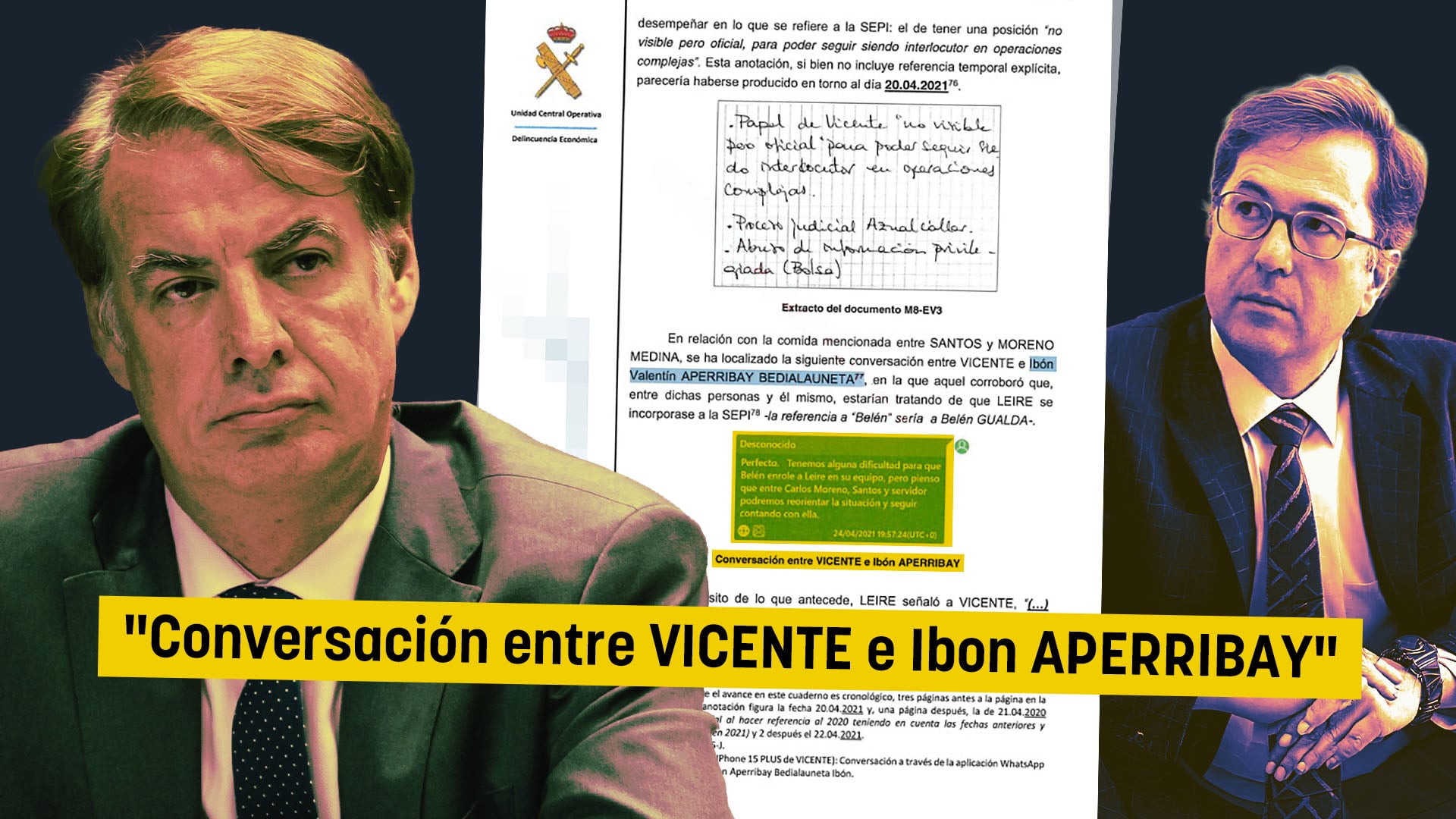 Vicente Fernández e Ibon Aperribay hablaron de controlar la SEPI meses antes de la entrada de SAPA en Indra