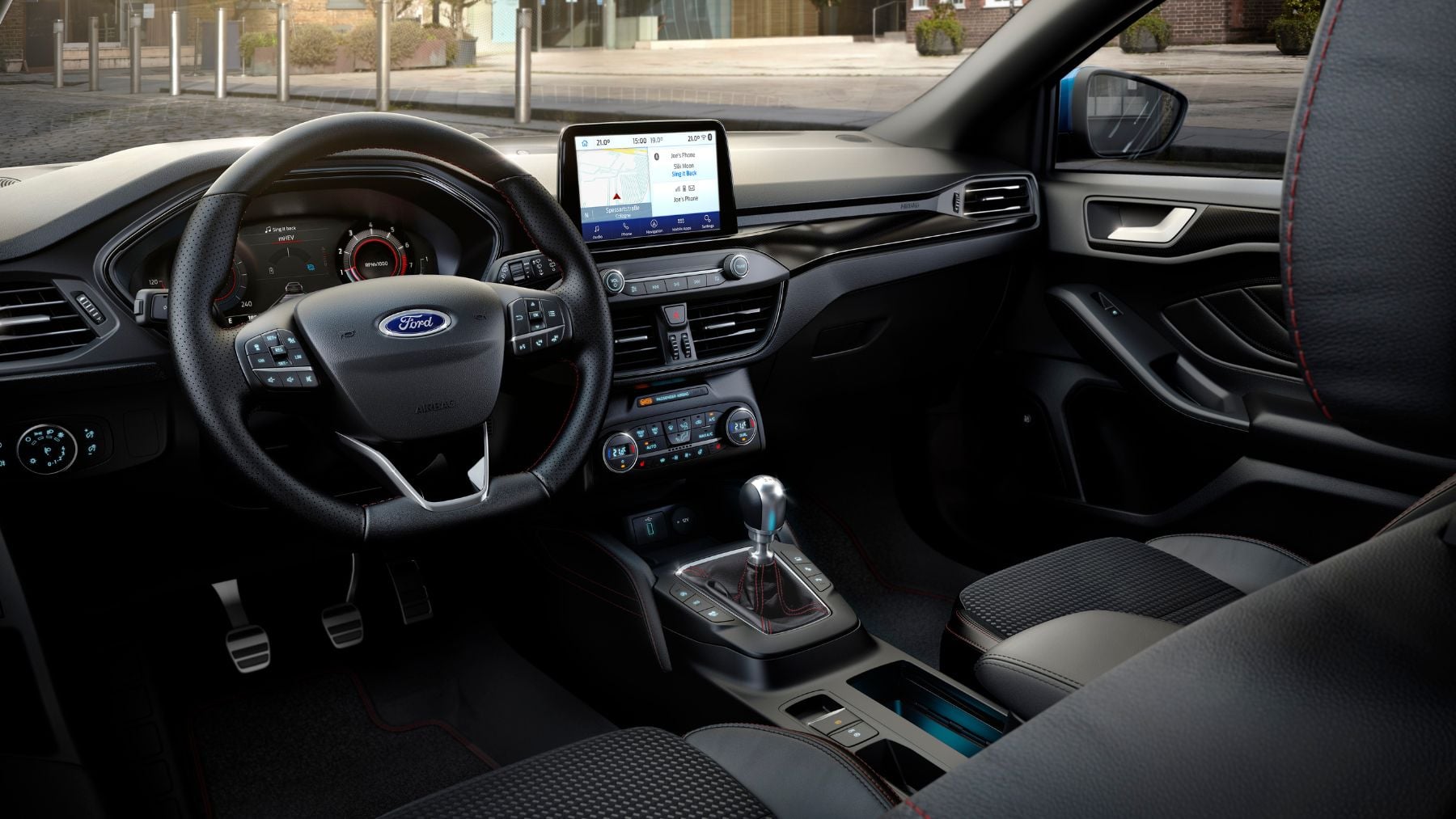 Interior del Ford Focus EcoBoost Hybrid