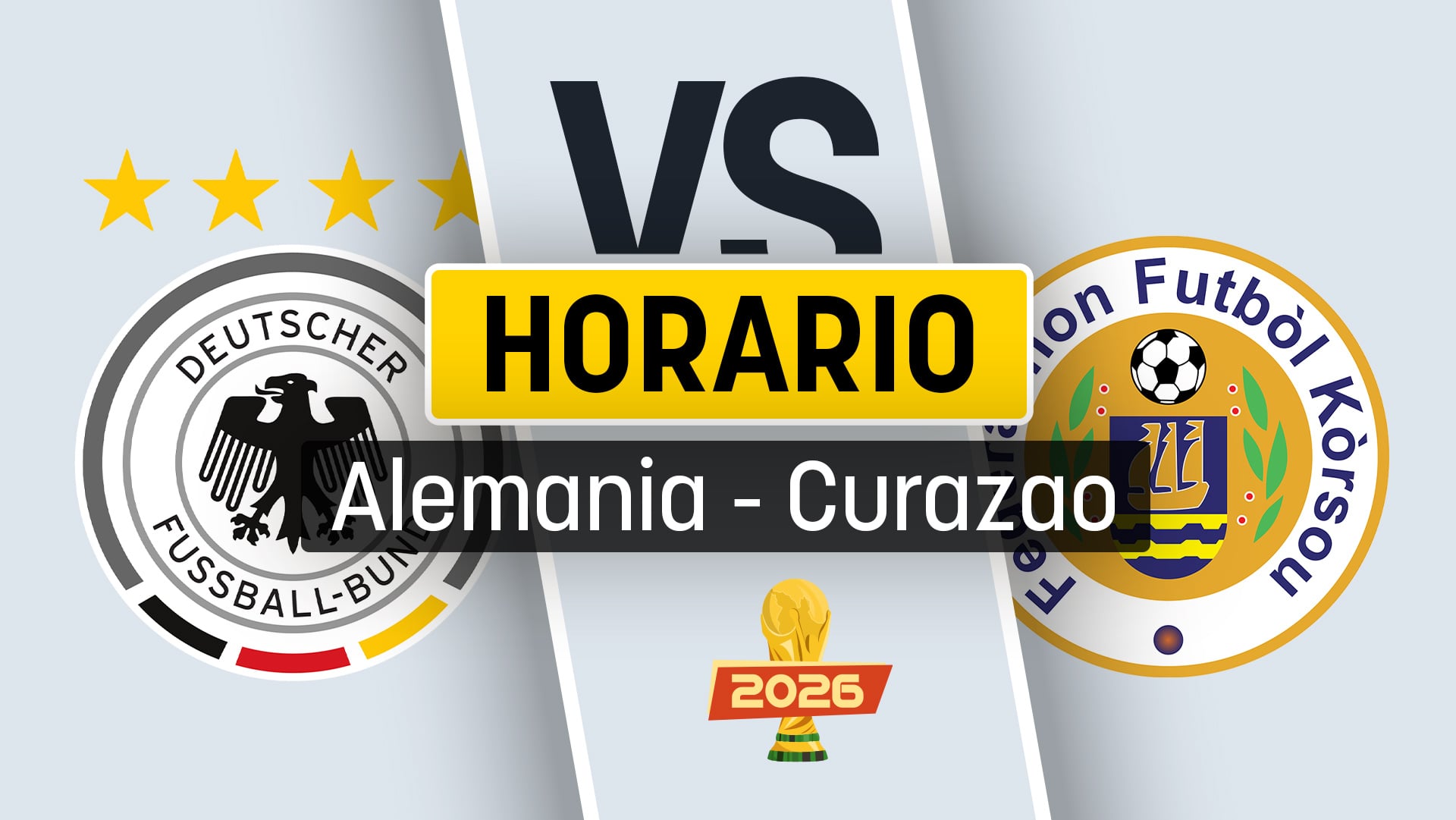Alemania - Curazao: a qué hora empieza y dónde ver por televisión gratis en directo y en streaming el partido del Mundial 2026