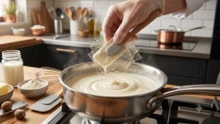Gelatina en la bechamel