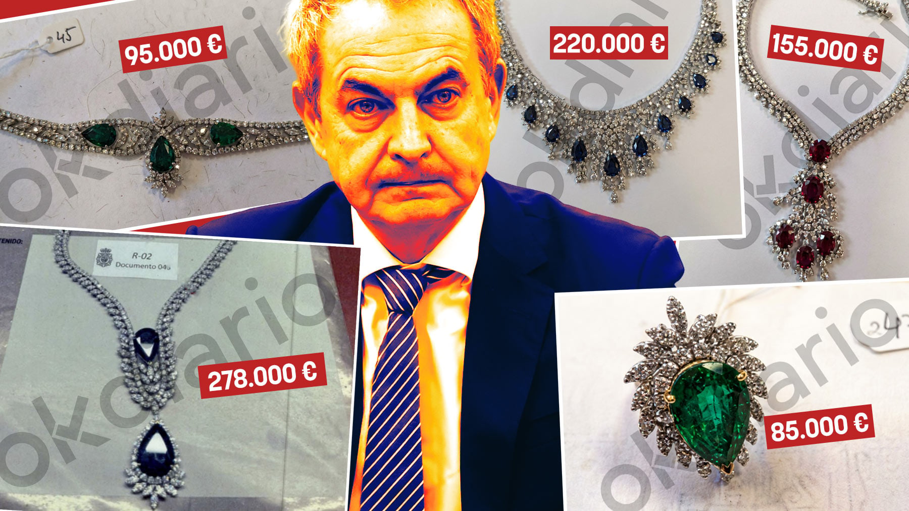 Así son las cinco joyas más valiosas de la caja fuerte de Zapatero: esmeraldas, zafiros y diamantes de lujo
