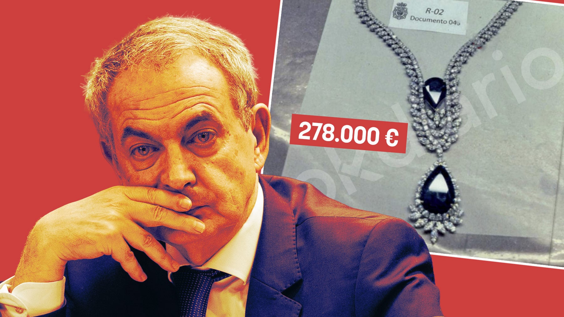 La joya más cara de Zapatero es un collar cuajado de diamantes con esmeraldas de Zambia: 278.000 €