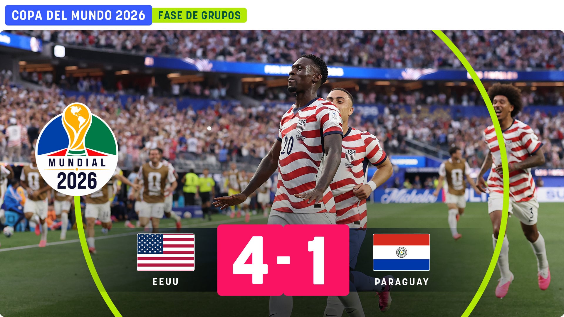 Pulisic lidera la exhibición de Estados Unidos en el debut