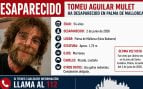 Alerta máxima en Palma: intensa búsqueda de Tomeu Aguilar, desaparecido tras abandonar su vivienda en El Arenal