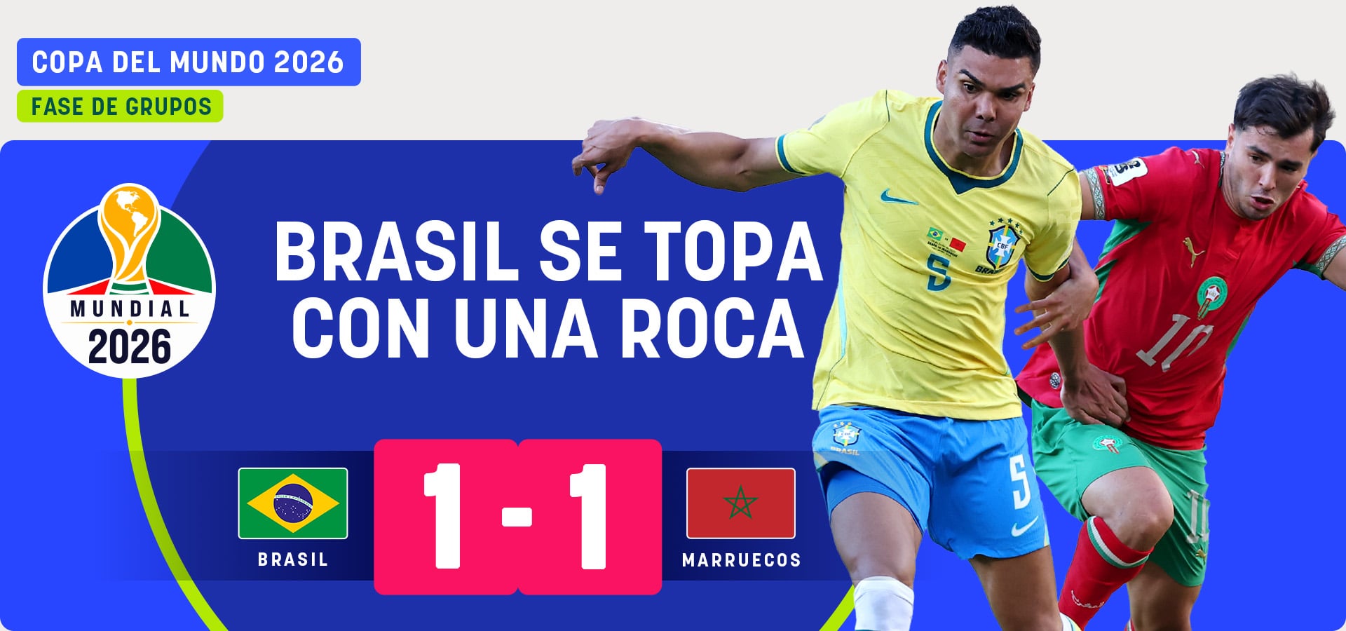 Brasil se topa con una roca llamada Marruecos