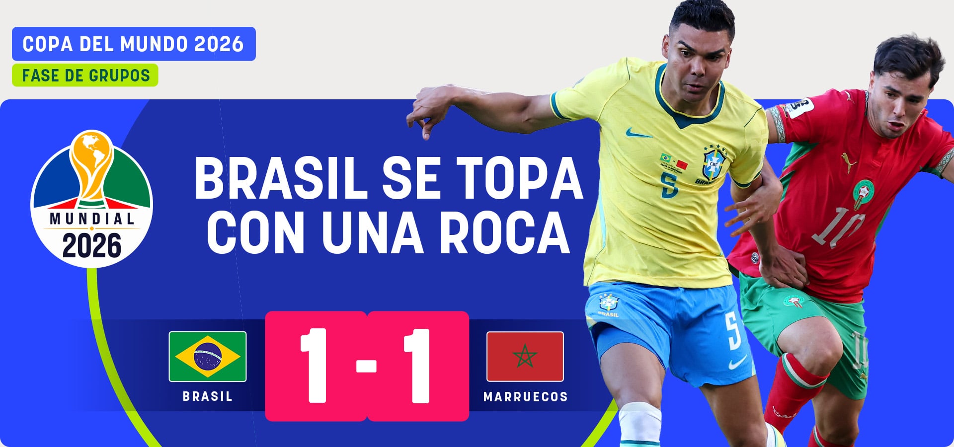 Brasil se topa con una roca llamada Marruecos