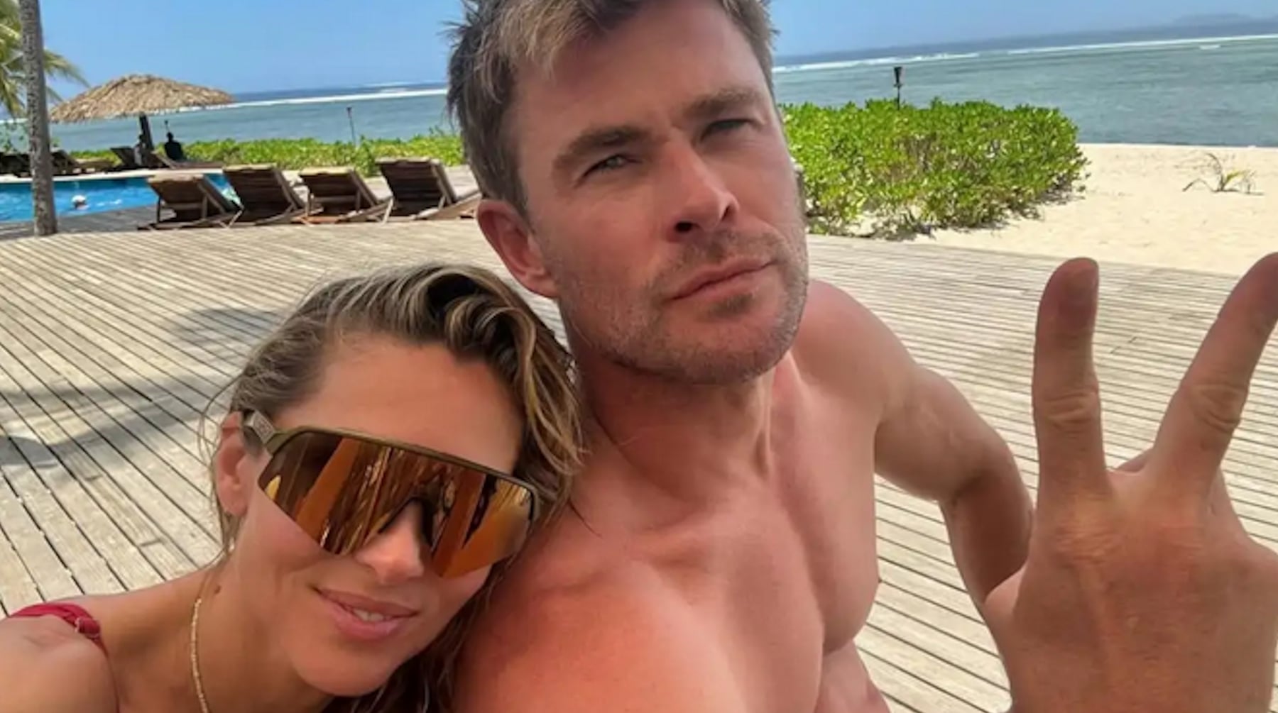 Elsa Pataky y Chris Hemsworth posando. (Foto: Instagram)