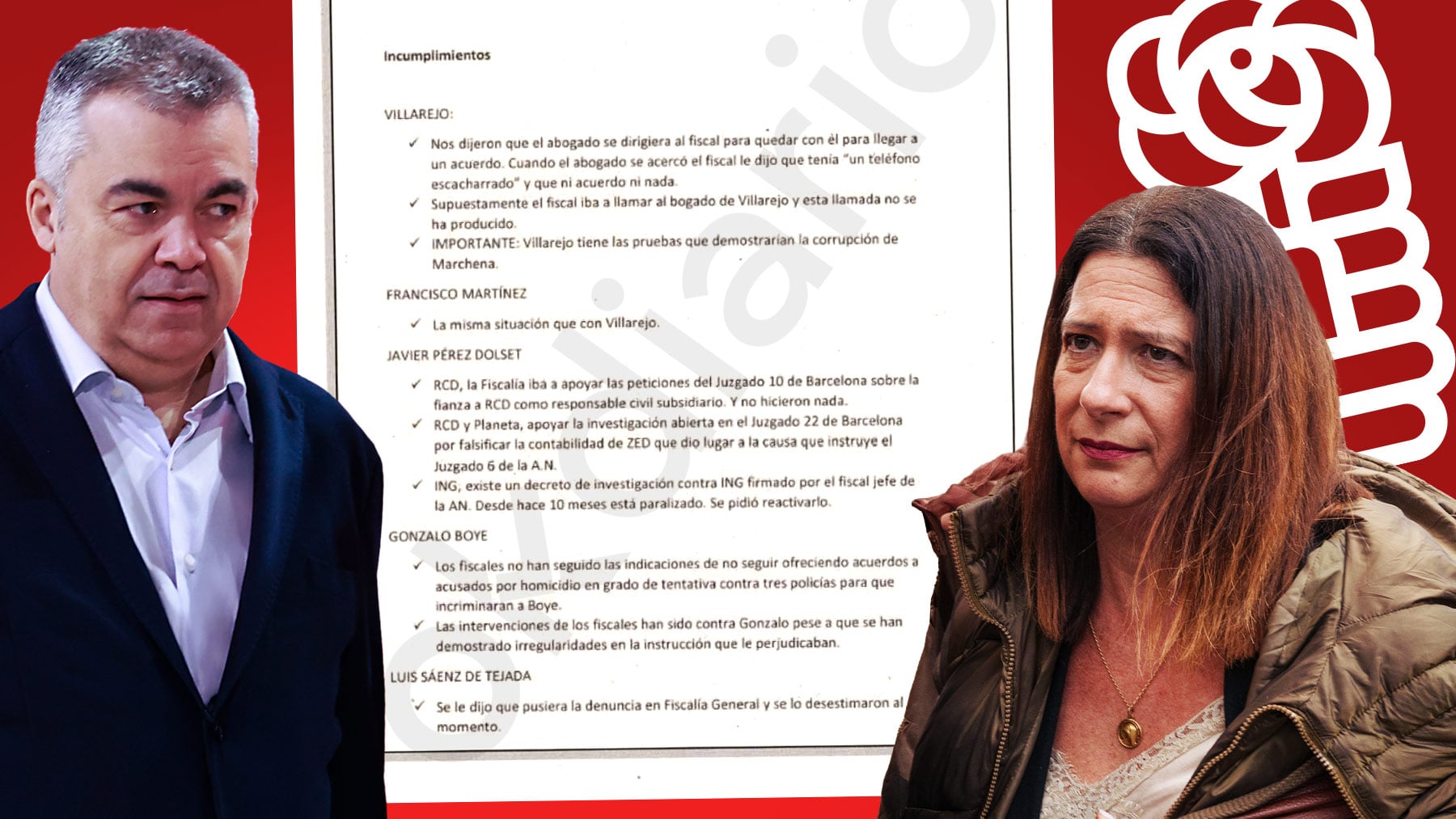 La UCO halla en poder de Cerdán un escrito de Leire Díez en el que le rinde cuentas de sus maniobras con la cloaca
