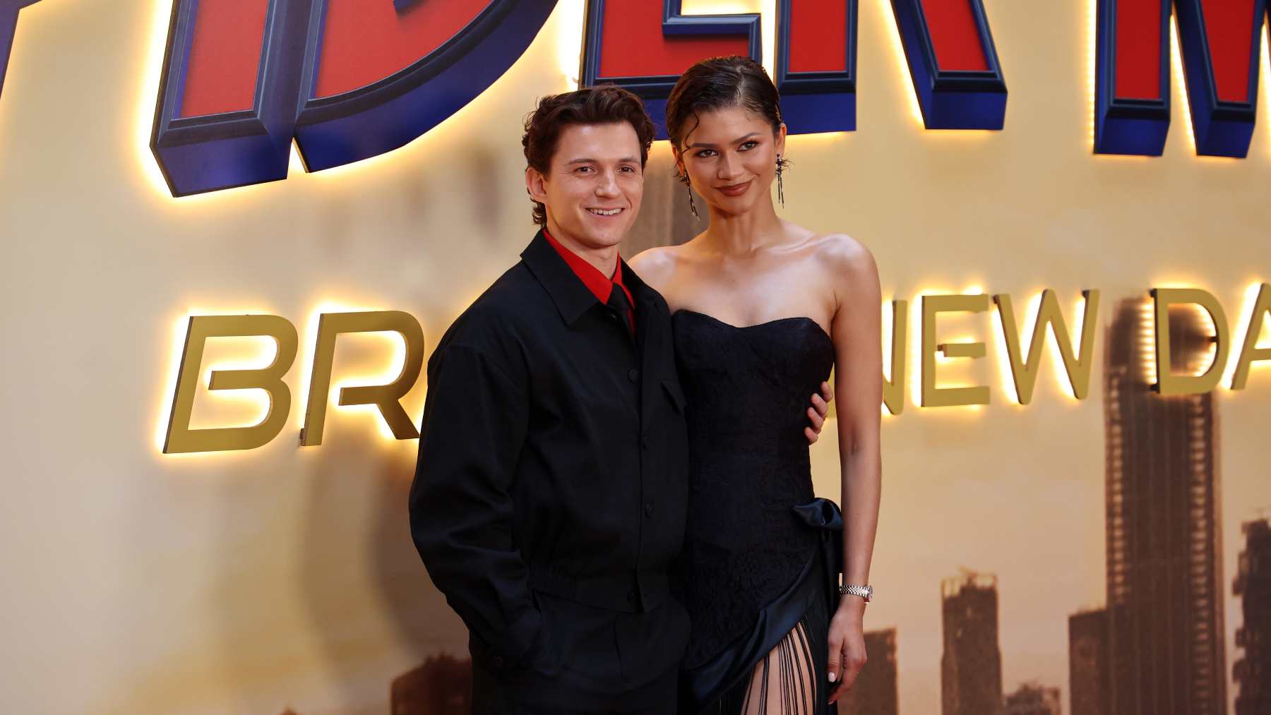 Zendaya y Tom Holland presentando Spider-Man: Brand New Day en Madrid. (Foto: EP)