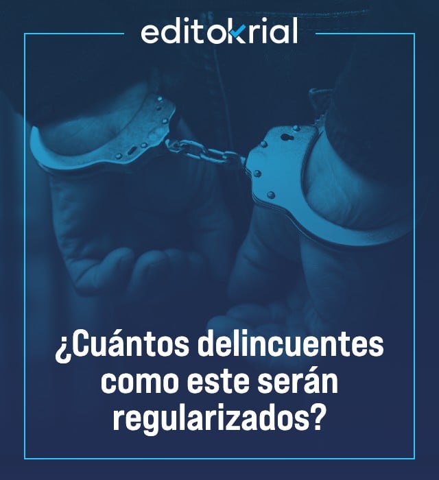 ¿Cuántos delincuentes como este serán regularizados?