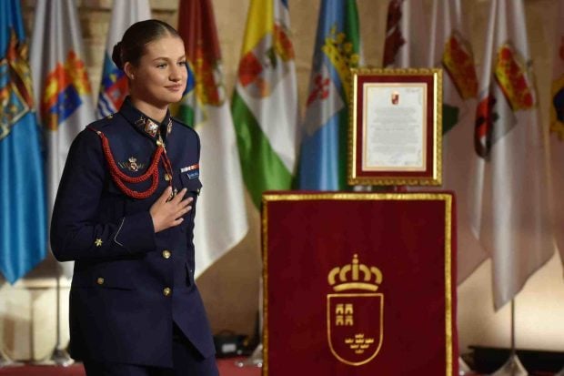 La princesa Leonor en la celebración del acto institucional de entrega de la Medalla de Oro de la Región de Murcia. (Foto: Europa Press)