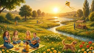 Familia en el campo