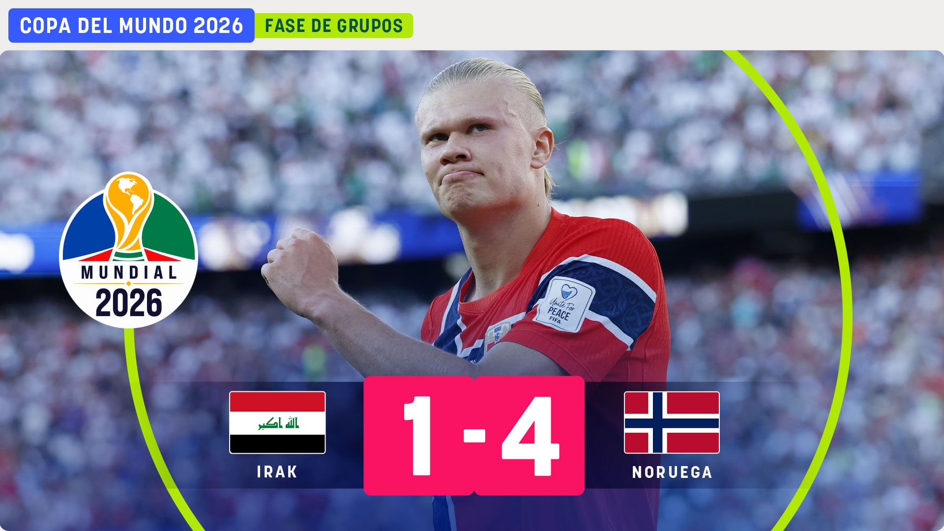 La Noruega de Haaland empieza el Mundial pisando fuerte contra Irak
