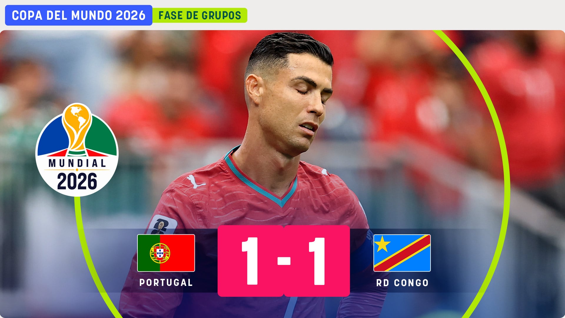 RD Congo frena a Portugal en el Mundial de las sorpresas