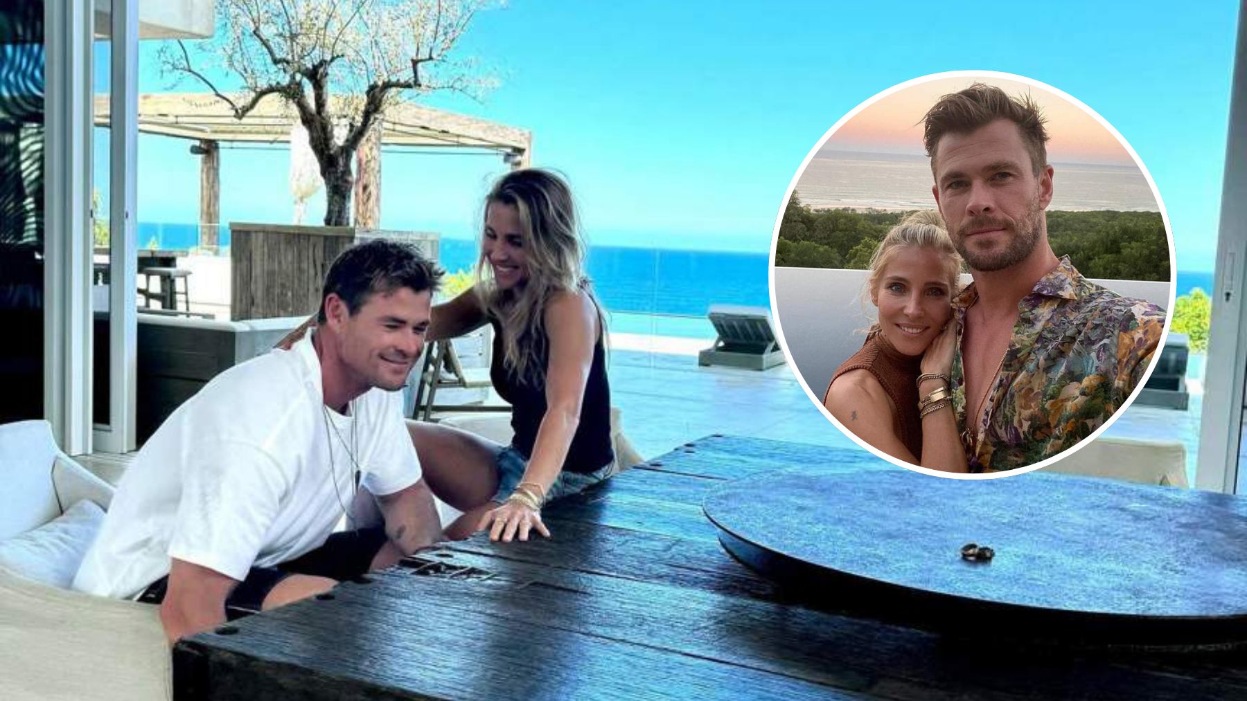 Así es la espectacular cocina de Elsa Pataky y Chris Hemsworth en Australia: isla central de piedra, muebles blancos y vistas al océano
