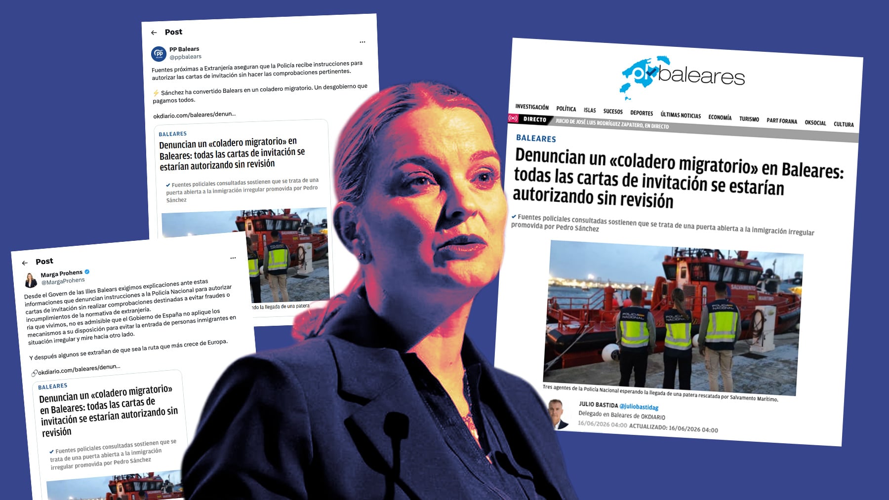Prohens exige explicaciones a Marlaska por el coladero de las cartas de invitación a inmigrantes destapado por OKBALEARES