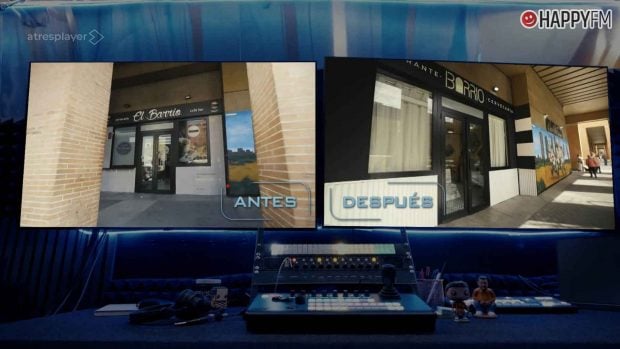 Imagen del antes y después del bar El Barrio, de 'Servicio Secreto by Chicote' (Atresmedia).
