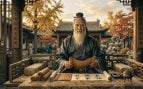 Confucio, filósofo chino. Imagen generada con IA.