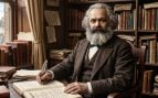 Karl Marx, filósofo y economista alemán. Imagen generada con IA.