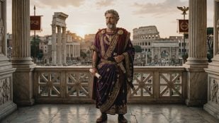 Emperador Marco Aurelio. Imagen generada con IA.