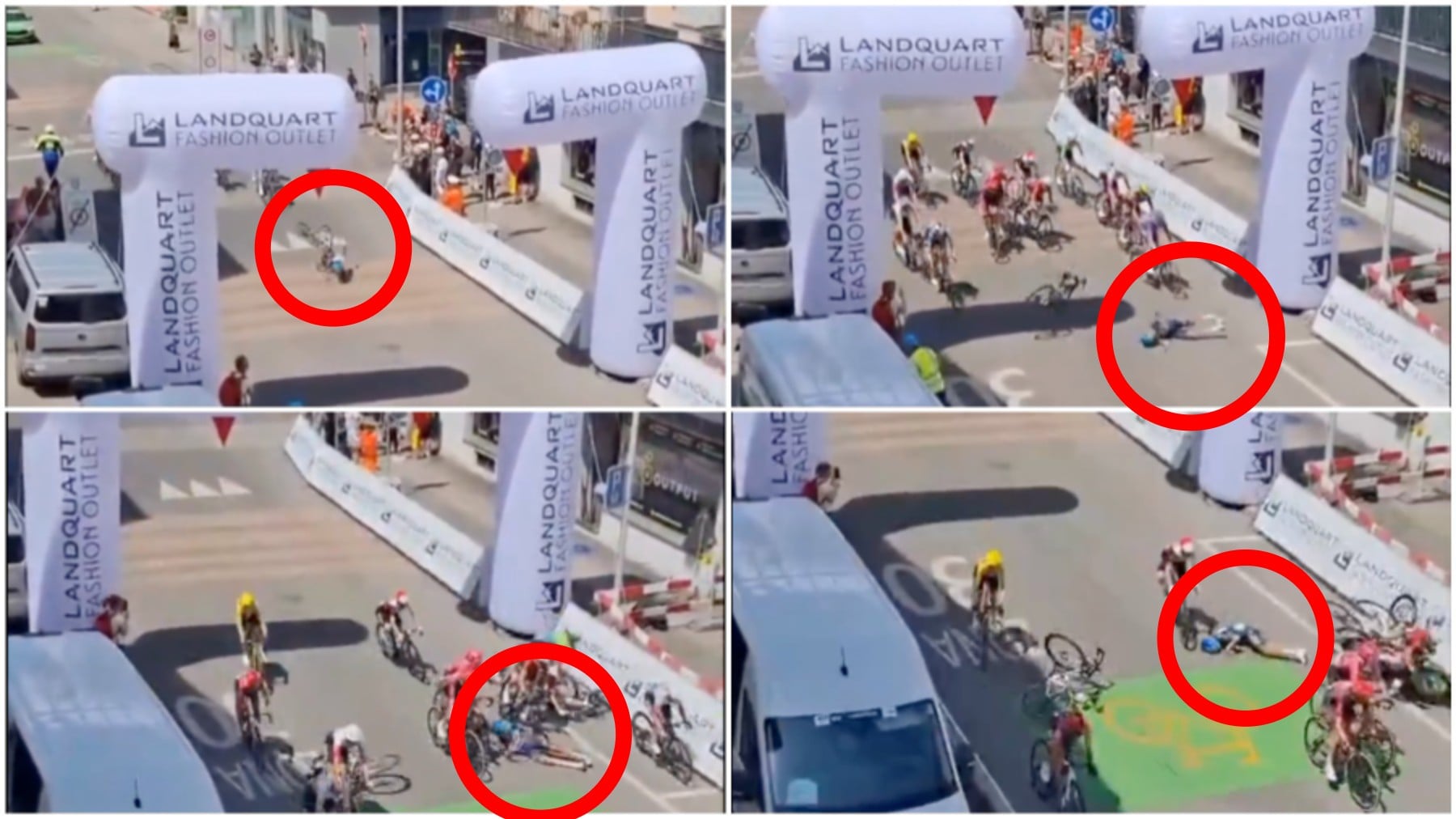 Pone los pelos de punta: la pareja de Pogacar sufre un terrible accidente en el Tour de Suiza