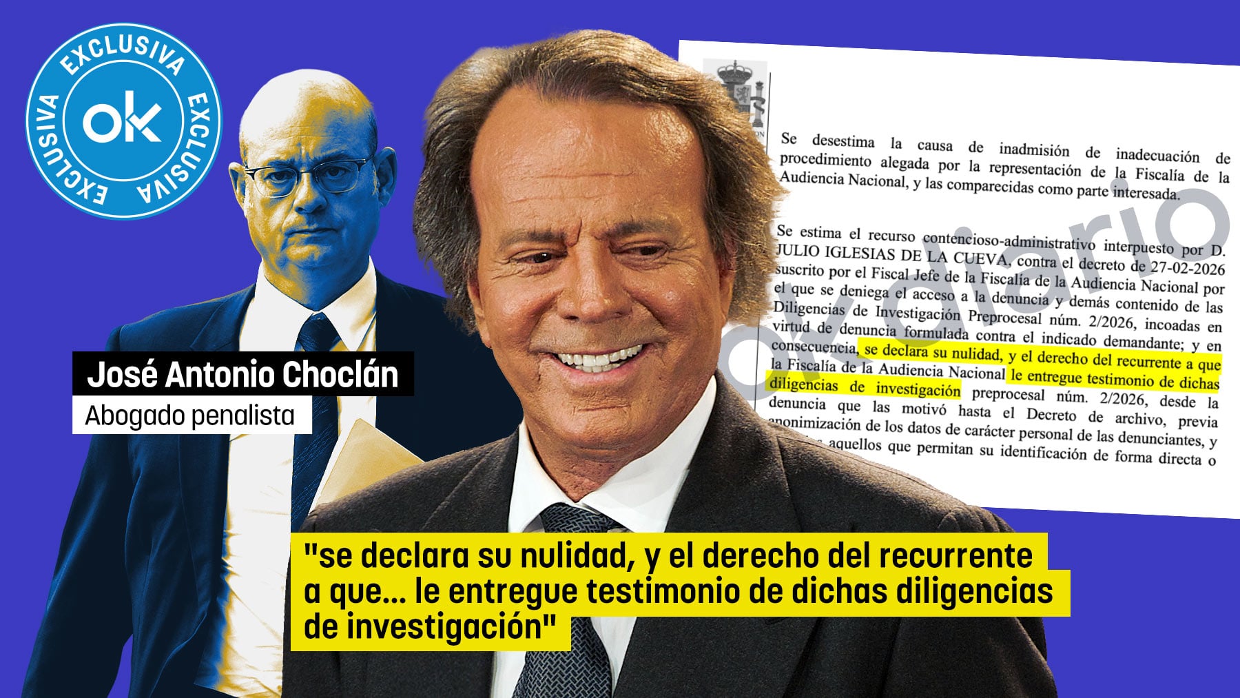 Victoria de Julio Iglesias: la juez tumba a la Fiscalía y le obliga a entregarle la denuncia falsa que ocultaba al cantante
