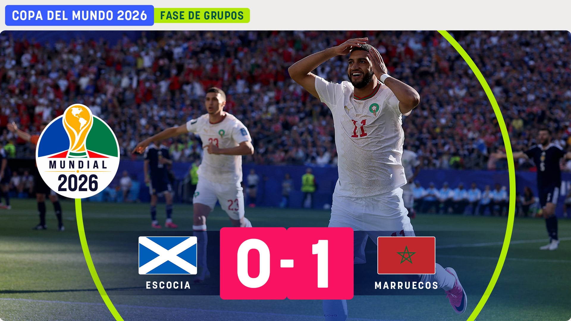 Marruecos impone su ley y vence a Escocia por la mínima