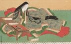 Murasaki Shikibu componiendo Genji Monogatari (La Novela de Genji). // Pintura de Tosa Mitsuoki (1617-1691), Dominio Público. WikiMedia Commons.