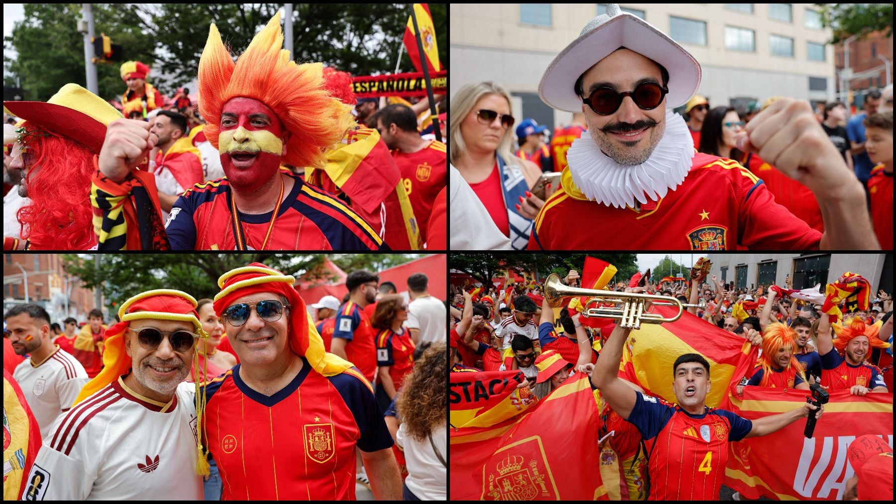 Miles de aficionados de España abarrotan las calles de Atlanta: ¡A por ellos!