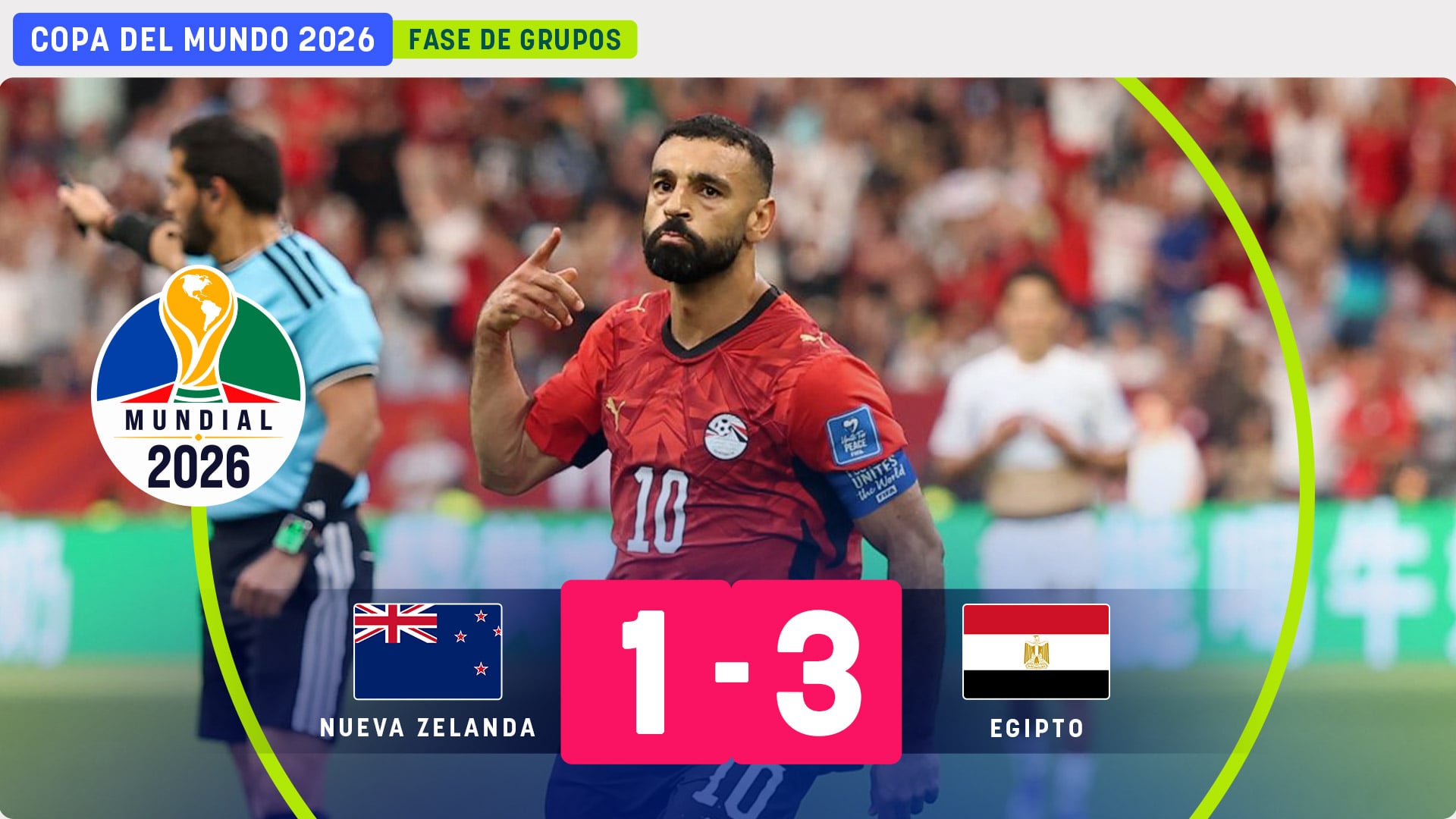 Egipto despierta al ritmo de Salah y remonta a Nueva Zelanda para seguir con vida