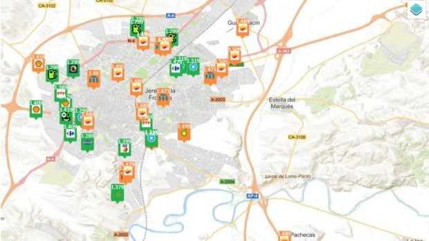 precio gasolina 25 junio Andaluc&iacute;a