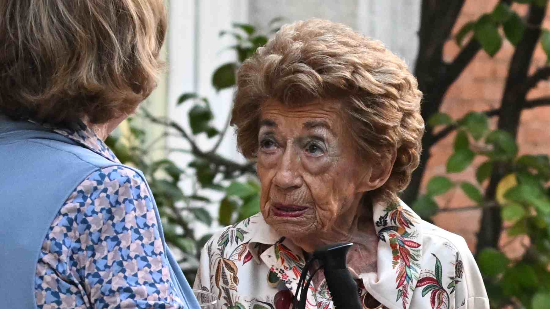 Piru Urquijo durante la inauguración de la Exposición de Carmen Laffón. (Foto: Europa Press)