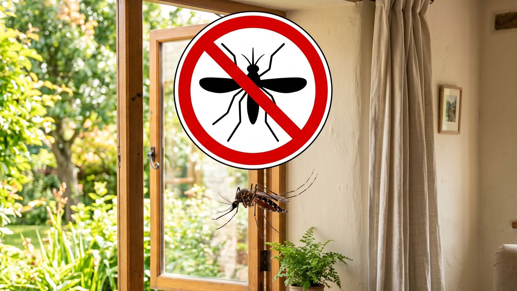 Entrada de mosquitos al hogar. (Imagen generada por IA)