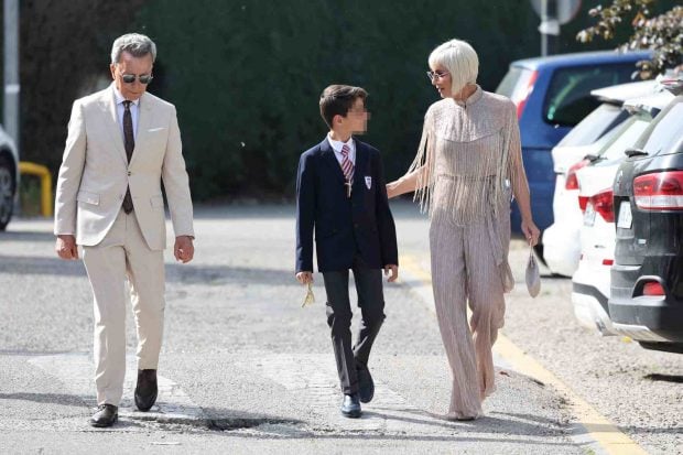 Jos&eacute; Ortega Cano, Ana Mar&iacute;a Ald&oacute;n y su hijo Jos&eacute; Mar&iacute;a en Madrid. (Foto: Europa Press)