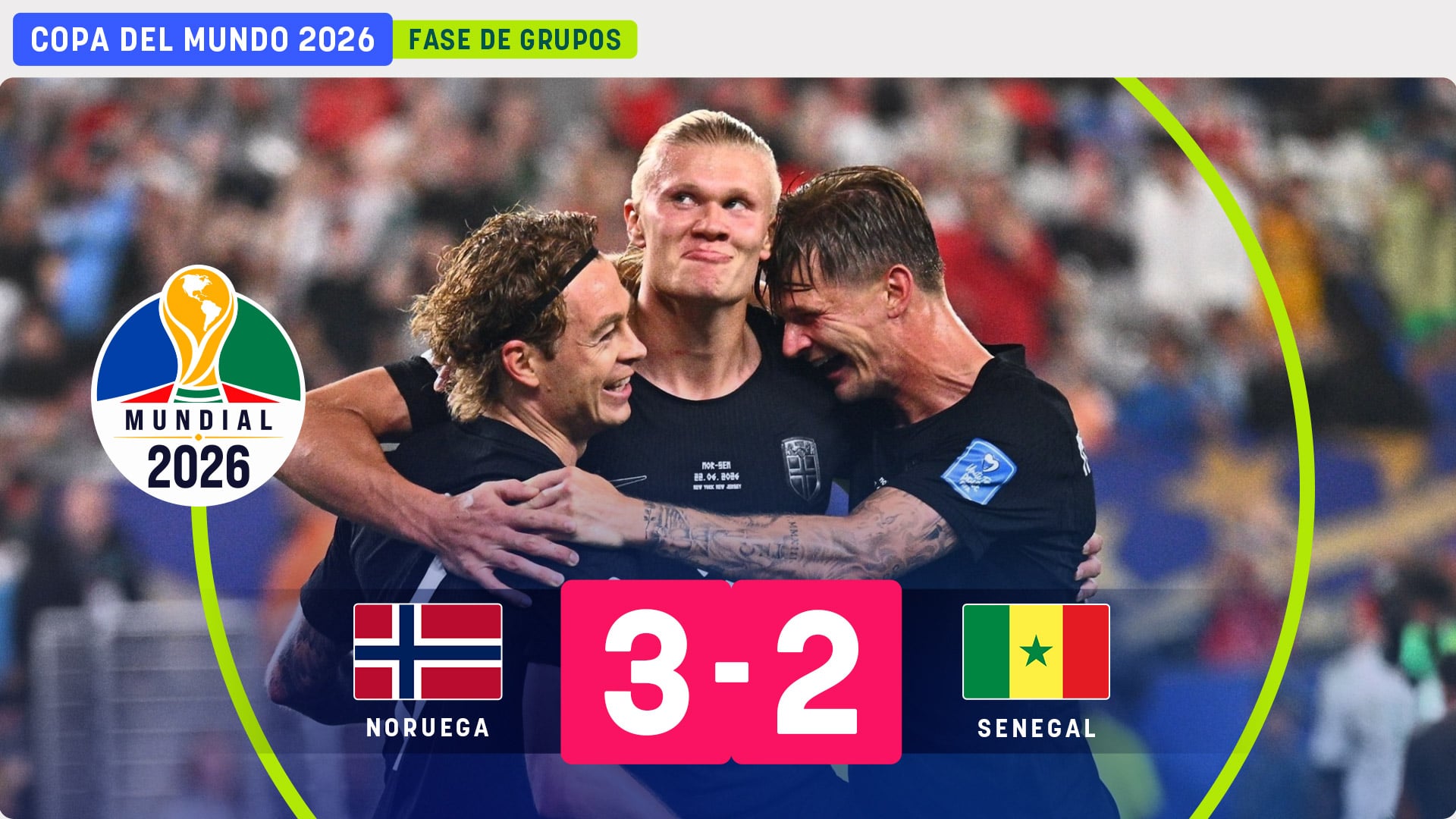 Noruega celebrando su victoria a Senegal. (EP)