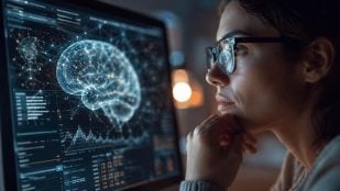 Pantalla, inteligencia artificial, cerebro, pantallas