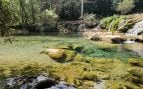Ruta senderista, piscina natural, Gerona, Cataluña