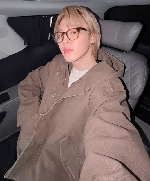 Jimin en su cuenta de Instagram.