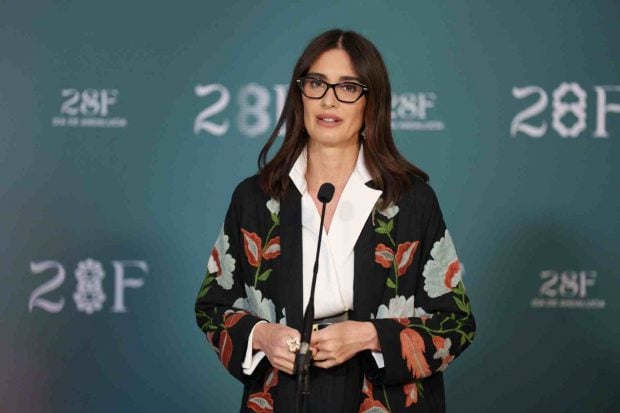 Paz Vega en un acto en Sevilla. (Foto: Europa Press)